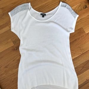 Short sleeve express studded top